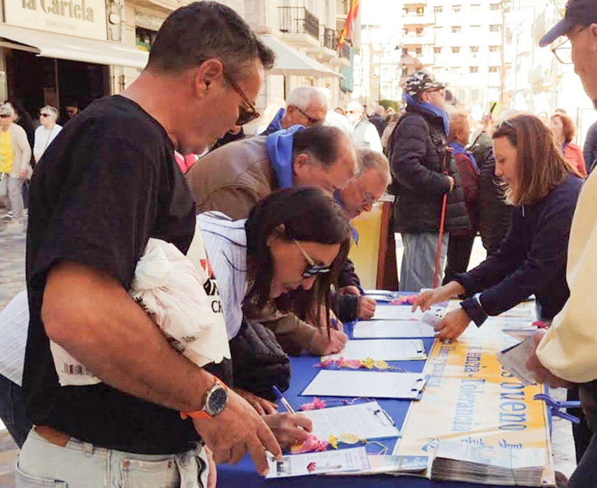 Image for article สเปน : ประชาชนในเมืองการ์ตาเฮนาสนับสนุนฝ่าหลุนต้าฝ่า